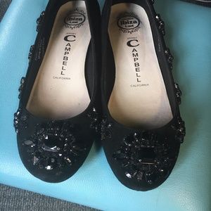 Black suede women's Jeffrey Campbell flats size 6